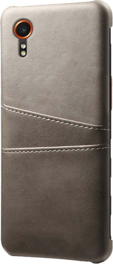 Samsung Galaxy Xcover 7 Kunstskinn Deksel med Innebygd Kortholder - Grå