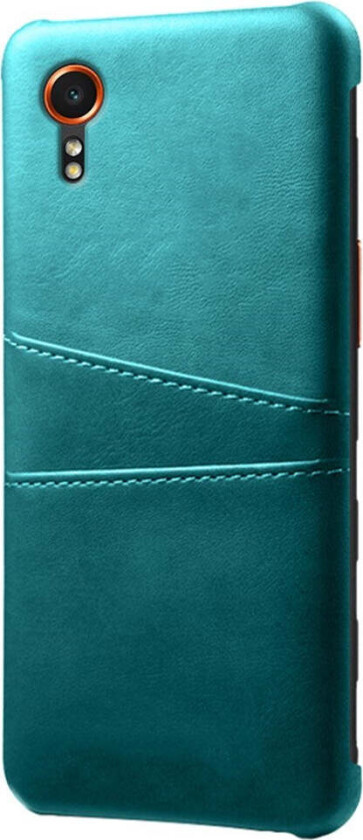 Samsung Galaxy Xcover 7 Kunstskinn Deksel med Innebygd Kortholder - Blå