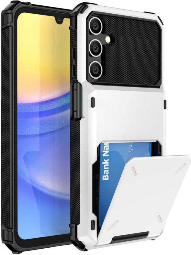 Samsung Galaxy S23 FE Håndverker Deksel med Kortholder - Hvit