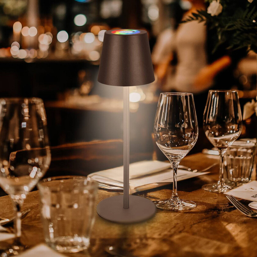 Cilano LED-bordlampe, antrasitt, ladestasjon, sett