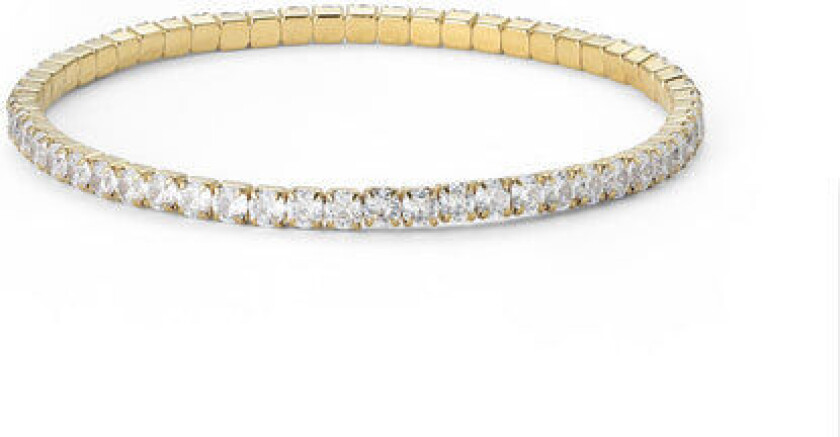 Sunny - Tennis Bracelet Crystal Stainless Steel - Gold One Size