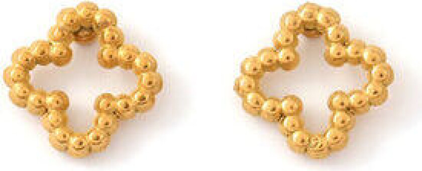 Irma - Clover Stud Earrings Stainless Steel - Gold One Size