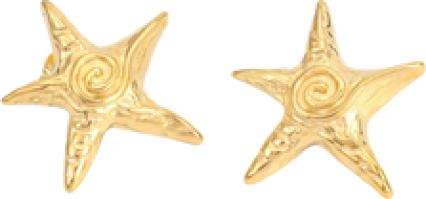 Orla - Starfish Stud Earrings Stainless Steel - Gold One Size