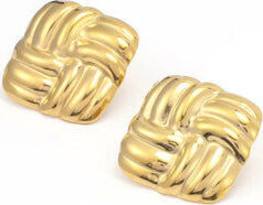 Hilde - Knot Stud Earrings Stainless Steel - Gold One Size