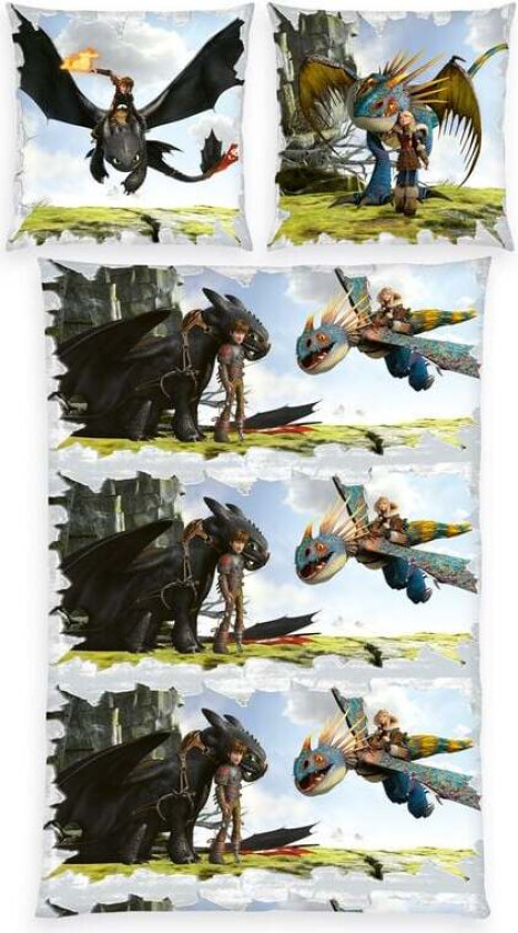 Sengetøy - Dragons Sengesett - Unisex - flerfarget