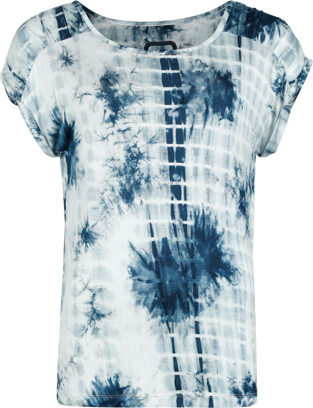 T-skjorte - Fargerik T-skjorte - S til XXL - Damer - hvit-blå