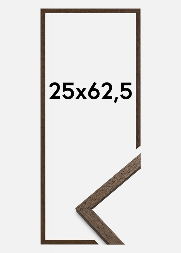 Ramme Edsbyn Akrylglass Valnøtt 25x62,5 Cm