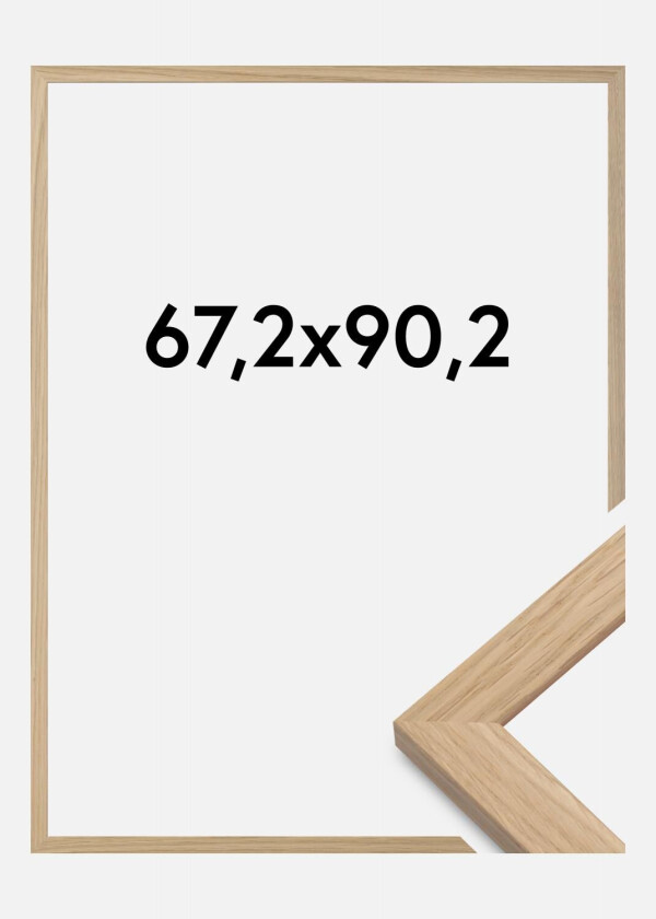 Ramme Oak Wood Akrylglass 67,2x90,2 Cm