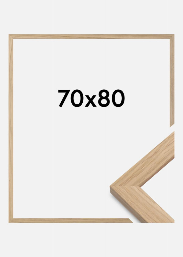 Ramme Oak Wood Akrylglass 70x80 Cm