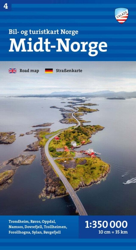 Bil- og turistkart Midt-Norge