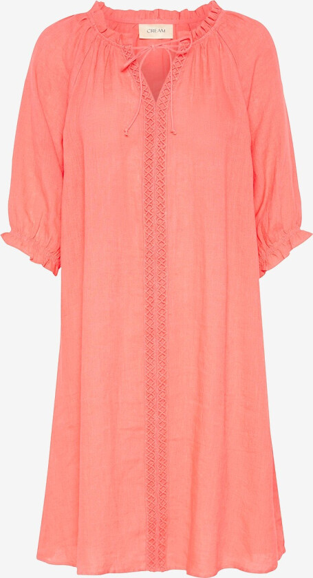 Kjole i lin crBellis Lace Dress - Rosa