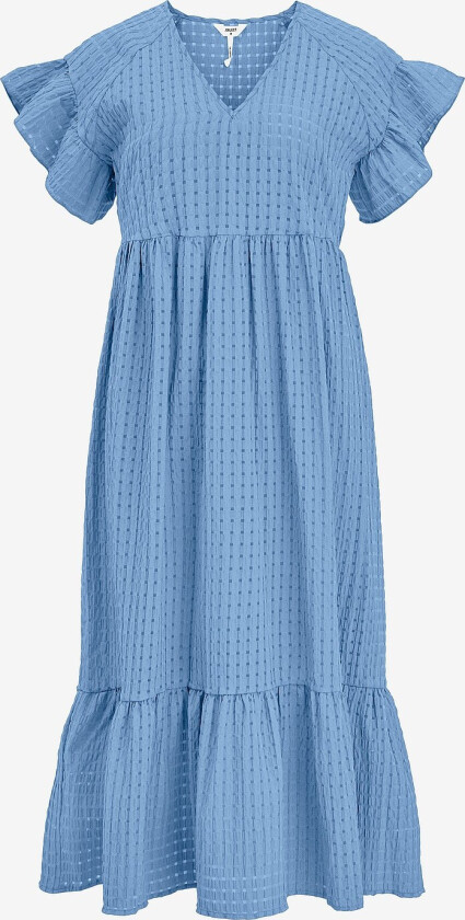 Kjole objVita S/S Long Dress Rep - Blå