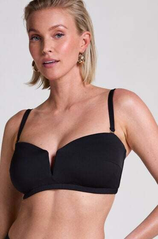 Neopren Bandeau Bikinitopp Svart