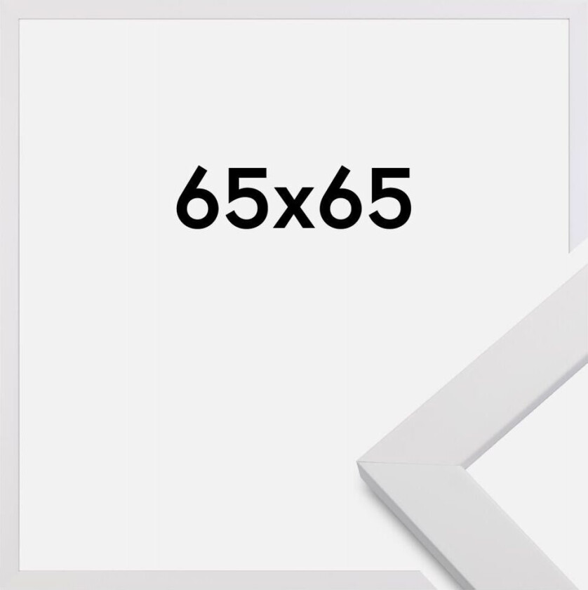 Ramme White Wood 65x65 Cm