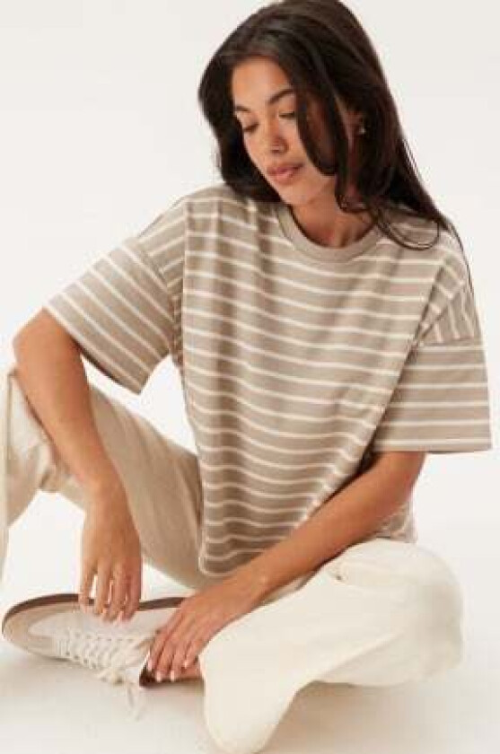 Pcchilli Summer Sweat Stripe Crockery Stripes:Cloud dancer L
