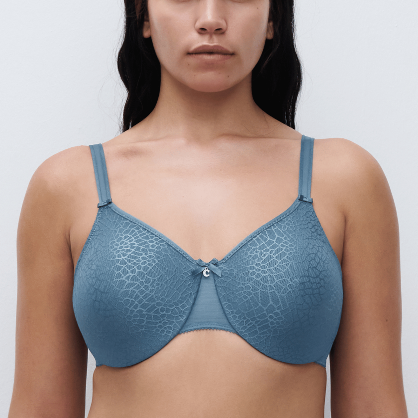 C Magnifique BH med spiler, blå, Størrelse: 75E, Kvinner