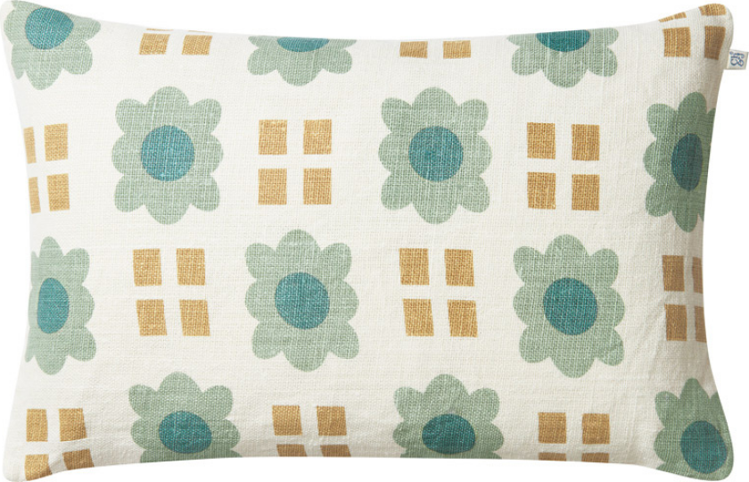 Lalit putetrekk 40x60 cm Heaven blue-khaki-aqua