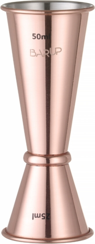 Jigger Med Ring 25 + 50 Ml Rustfrit Stål Kobberlook
