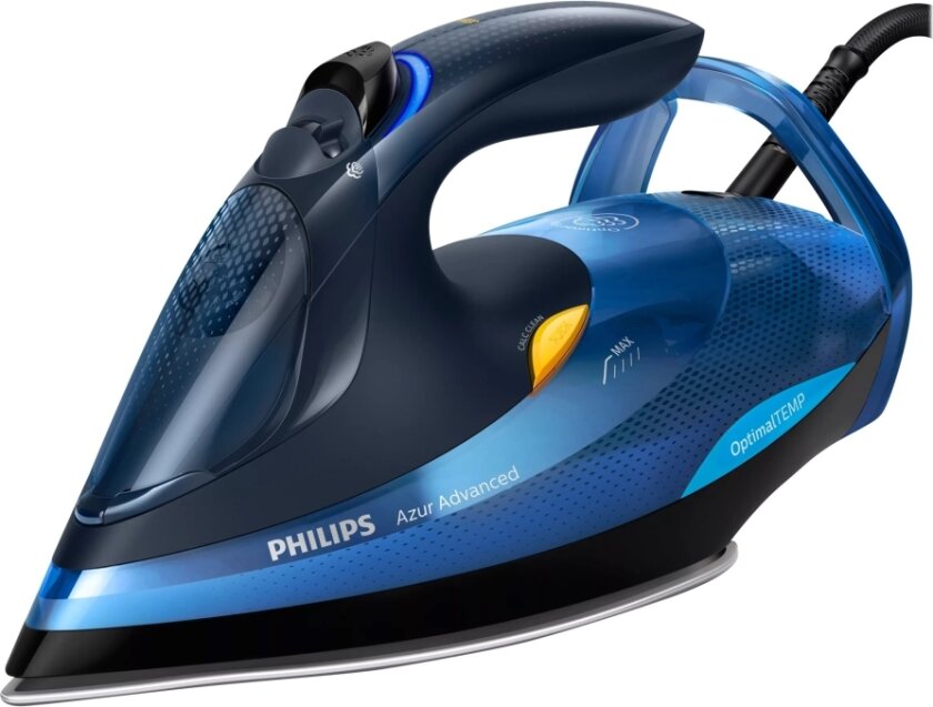 Azur Advanced Gc4937 - Dampstrykejern Med Automatisk Slukking - Såleplate: Steamglide Advanced - 3000 W
