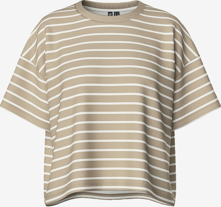 Collegegenser pcChilli Summer 2/4 Sweat Stripe - Beige