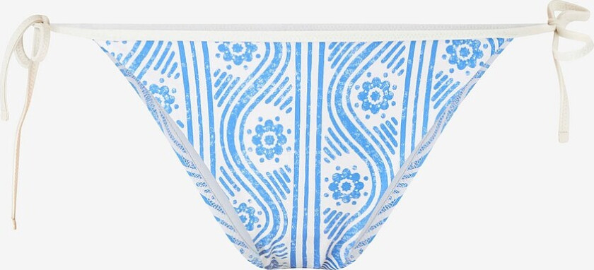 Bikinitruse Cheeky String Side Tie Print - Hvit