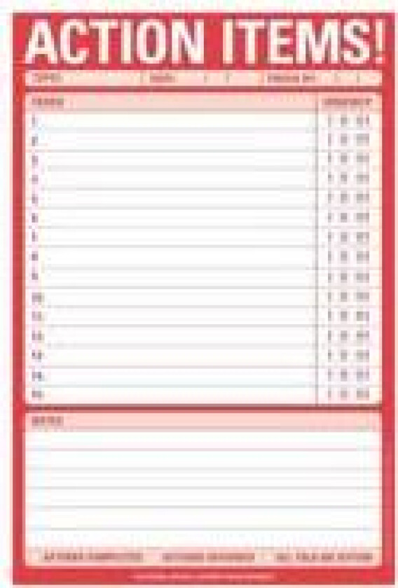 Action Items Pad