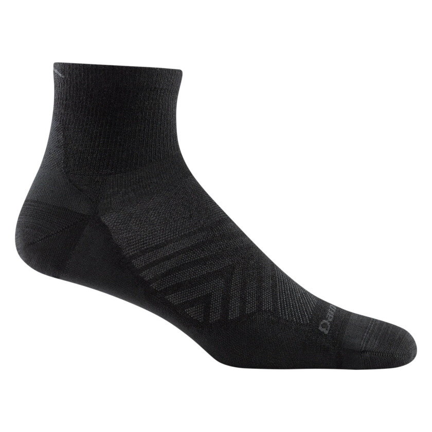 Men's Run Quarter Ultra-Lightweight Running Sock XL, Black
