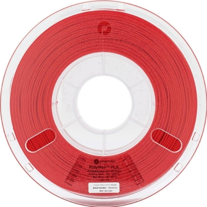 Polymaker 70157 Polymax Filament Pla-Plast 2.85 Mm 750 G Rød Polymax 1 Stk