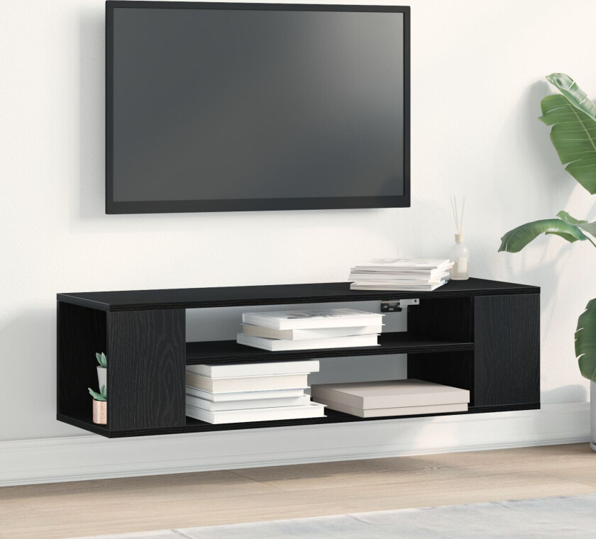 TV-skap Sort eik Konstruert tre 100 x 30 x 26.5 cm TV-skap