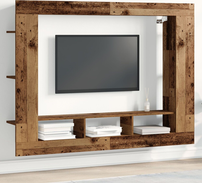 TV Kabinet Gamletre Solid Eik Medium Justerbare Armlener