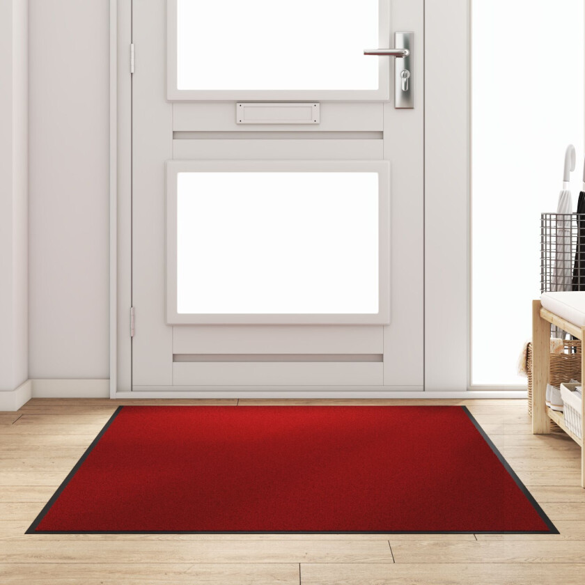 Dørmatte Rød, Svart Polypropylen 180 x 120 x 0.9 cm Dørmatte