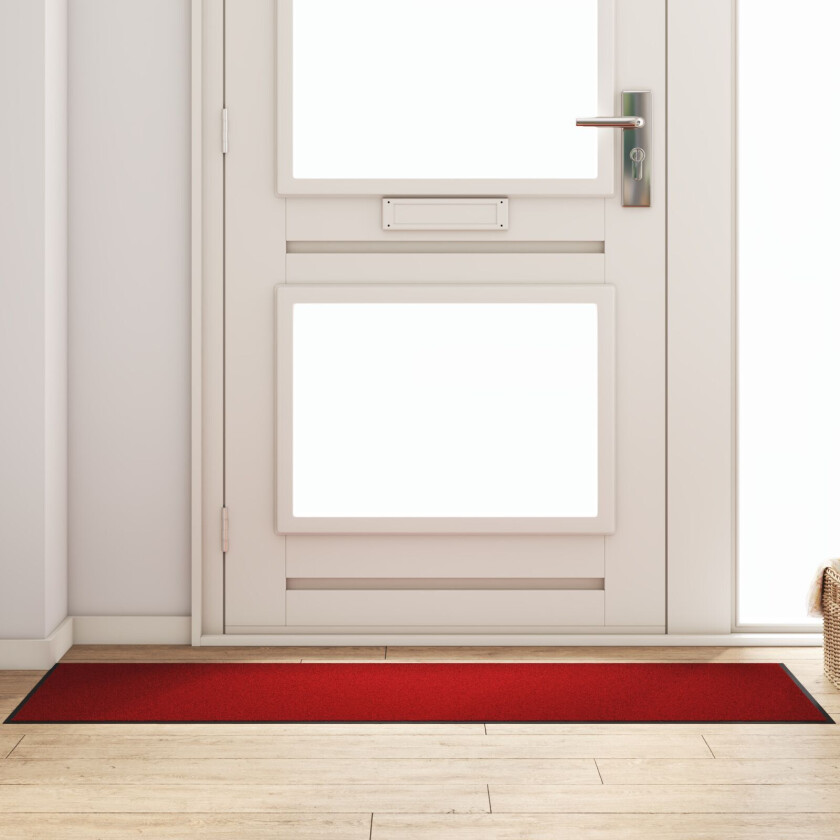 Dørmatte Rød, Svart Polypropylen 180 x 60 x 0,9 cm Dørmatte