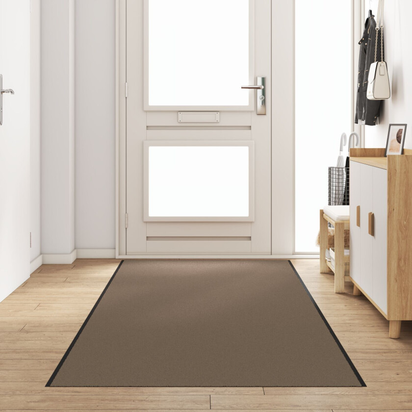 Bilde av Dørmatte Beige, Svart Polypropylen 400 x 120 x 0.9 cm Dørmatte