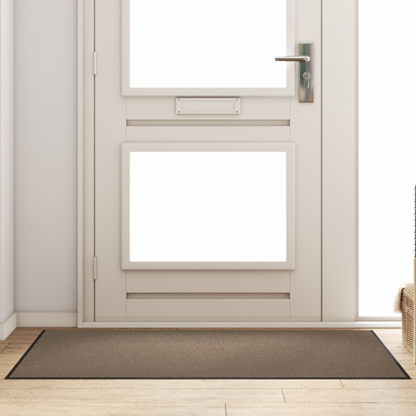 Dørmatte Beige, Svart Polypropylen 150 x 90 x 0.9 cm Dørmatte
