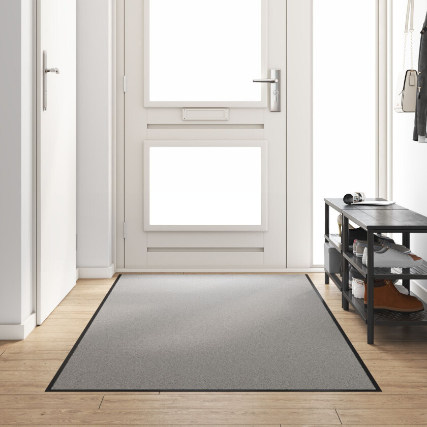 Bilde av Dørmatte Grå, Svart Polypropylen 250 x 120 x 0.9 cm Dørmatte