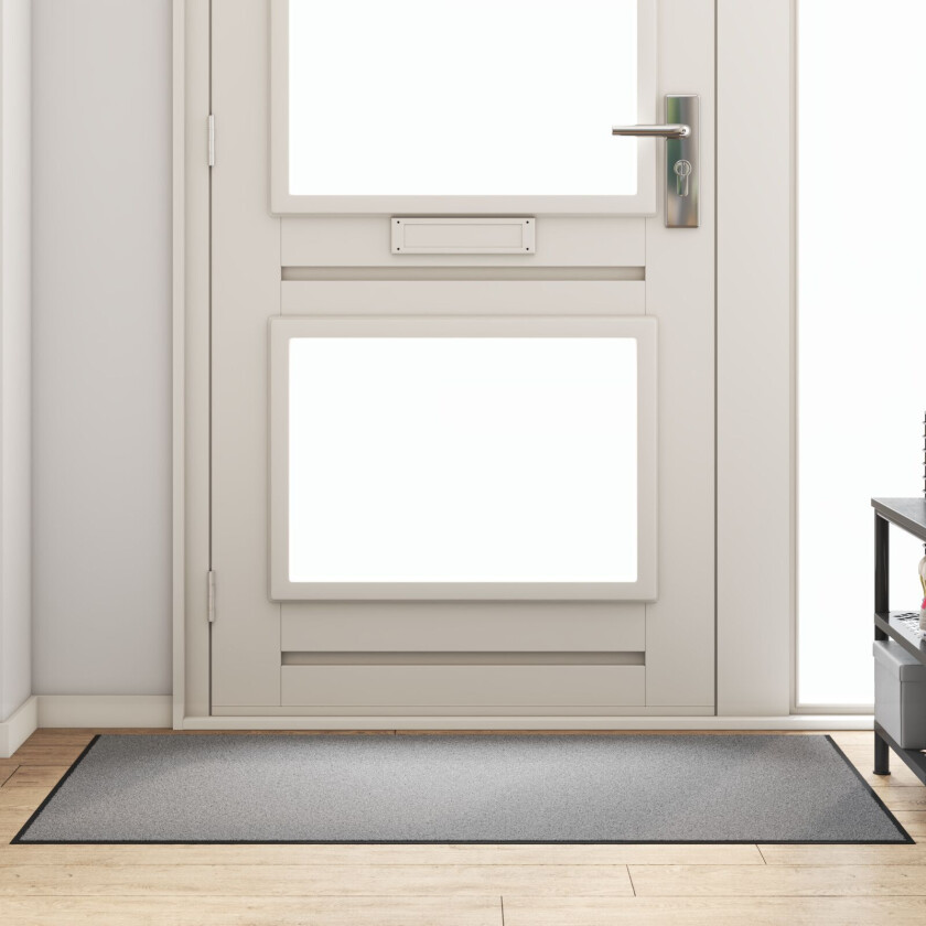 Dørmatte Grå, Svart Polypropylen 150 x 90 x 0.9 cm Dørmatte