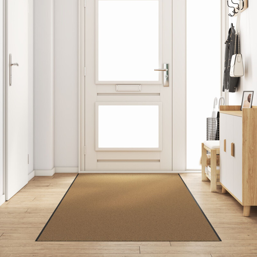 Bilde av Dørmatte Krem, Svart Polyamid 350 x 120 x 0.9 cm Dørmatte