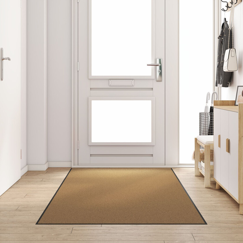 Dørmatte Krem, Svart Polyamid 300 x 120 x 0.9 cm Dørmatte
