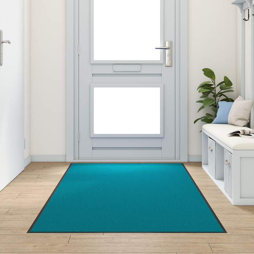 Dørmatte Cyan, Svart Polyamid 300 x 120 x 0.9 cm Dørmatte