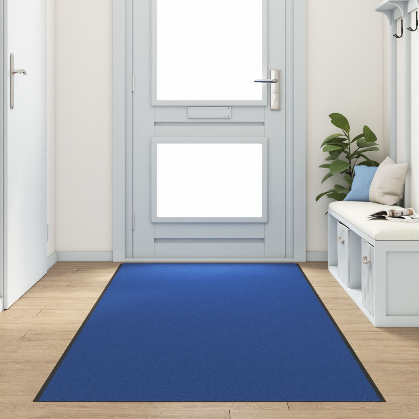 Dørmatte Blå, Svart Polyamid 350 x 120 x 0.9 cm Dørmatte