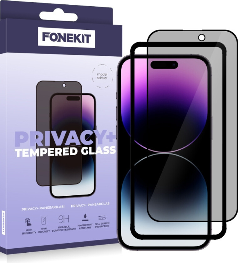 Privacy+ heldeksel, iPhone 14 Pro Max, svart