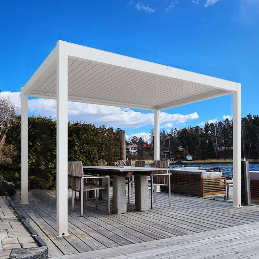 Pergola Metalcraft Motordrevet Lamelltak 3x4 m LED
