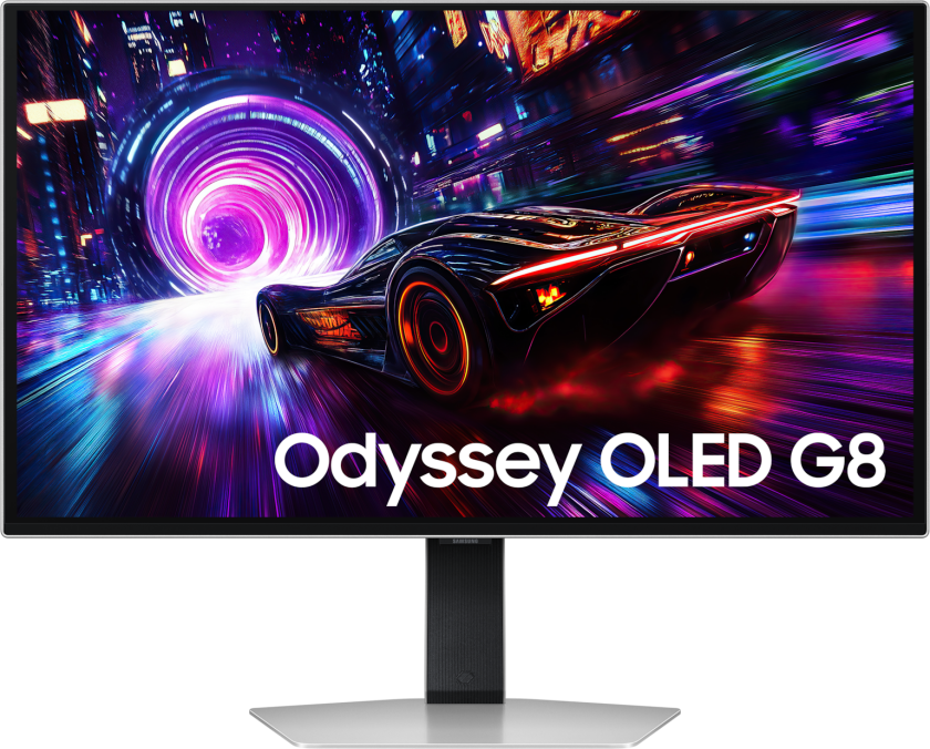 27" Odyssey OLED G8 G81SF UHD 240Hz Gamingskjerm, Silver