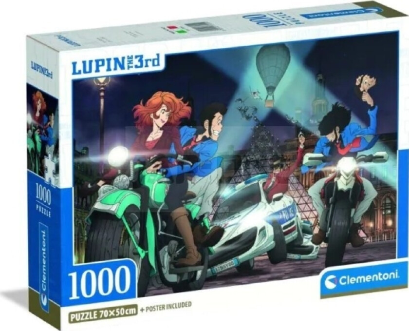 Cle Puzzle 1000 Compact Lupin Iii 37055