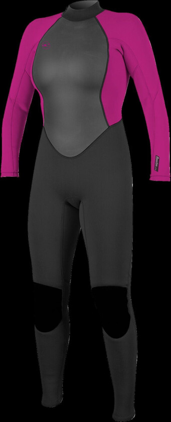 Reactor 3/2mm Back Zip Full, våtdrakt dame BLK/BERRY