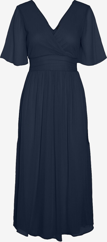 Maxikjole vmMia S/S 7/8 Dress Exp Cur - Blå