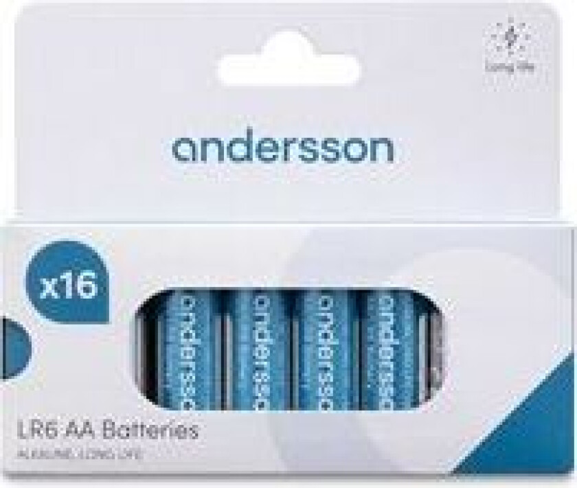 AA batteri, 16-pk