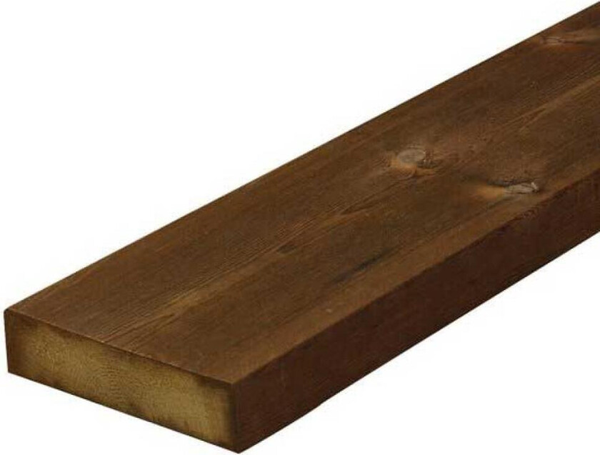 Terrassebord character ubehandlet furu 28x120 mm u/sidespor brun