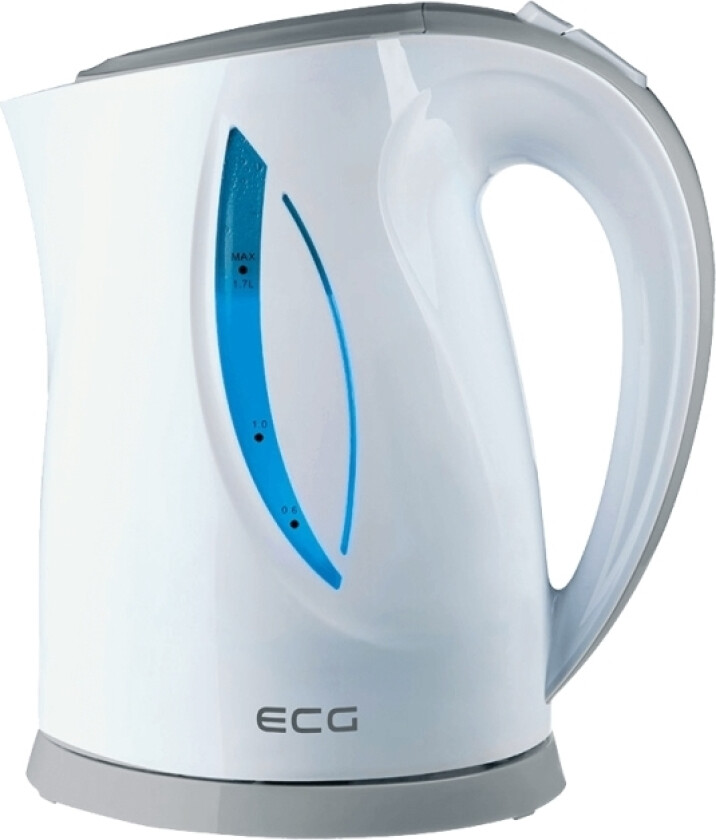 Ecg Rk 1758, 1,7 L, 2000 W, Grå, Hvit, Plast, Vannivåindikator, Overopphetingsbeskyttelse