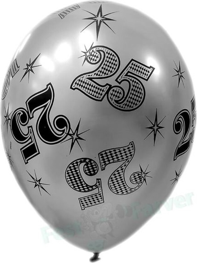 Balloner 25 Sølv